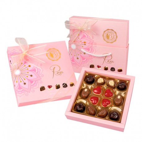 CAJA DE BOMBONES BOLCI "PRALINES ROSA"