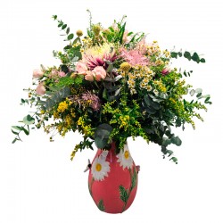 JARRÓN FLORAL MIEL