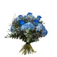 RAMO DE FLORES AZULADO