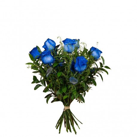6 ROSAS AZULES