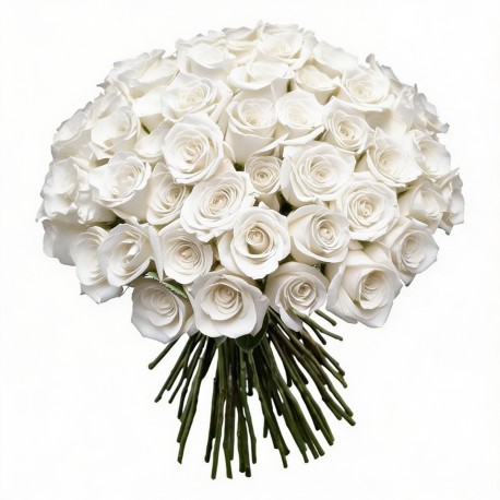 RAMO DE 100 ROSAS COLOR BLANCO