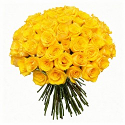 JARRÓN CON 100 ROSAS COLOR AMARILLO