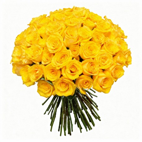 JARRÓN CON 100 ROSAS COLOR AMARILLO