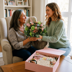 CANASTA DE HORTENSIAS & CAJA SPA PARA MAMÁ