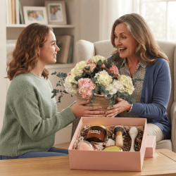 ORQUÍDEA BLANCA & KIT DE RELAJACIÓN PARA MAMÁ