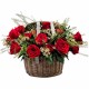 CANASTA DE ROSAS ROJAS & DULCE SORPRESA