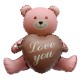 GLOBO OSO ROSA “LOVE YOU”