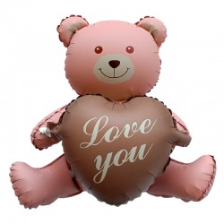 GLOBO OSO ROSA “LOVE YOU”