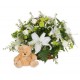 Cesta blanca con oso (F101)